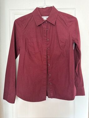 Cutter & Buck Button Down Shirt | Size S | Red Pattern | Excellent Condition
